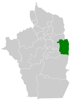 صورة لخريطة محافظة الخرج والمحافظات الأخرى في منطقة الرياض