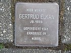 Stolperstein für Gertrud Elkan