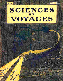 couverture de Sciences et Voyages no 1 représentant un sous-marin aux allures de poisson