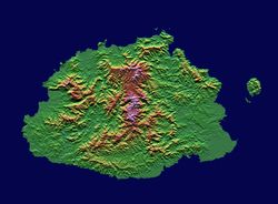 Topografiese kaart van Viti Levu