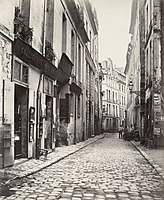 The Rue du Jardinet on the Left Bank, demolished by Haussmann to make room for the Boulevard Saint Germain.