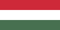 علم الدولة والعلم المدني لدولة المجر (بنسبة 1:2)