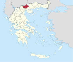 基尔基斯专区在希腊的位置