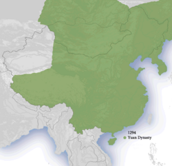 Location of Yuan dynasty