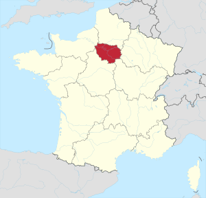 Іль-дэ-Франс на карце