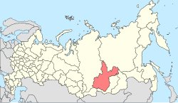 Іркуцкая вобласьць на мапе
