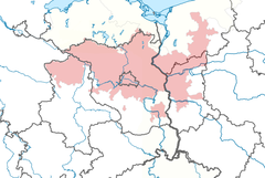 Mapa Brandenburgii