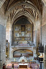 Choir of the church with the tomb of John, Prince of Asturias by Domenico Fancelli and altarpiece (by Pedro Berruguete) - Real Monasterio de Santo Tomás in Ávila, Spain  