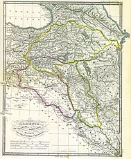 Армения, Месопотамия, Вавилон и Ассирия с прилегающими регионами. Карл фон Шпрунер, опубликована в 1865 году.