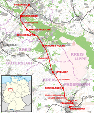 Lijnkaart Senne-Bahn