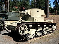 Finsk T-26:a vid Parolas stridsvagnsmuseum