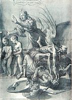Якопо Лігоцці, «Смерть вояка. Алегорія», перші десятиліття XVII ст., Бібліотека Пірмонта Моргана, Нью-Йорк