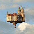 29. „Repülő székesegyház”, Jan Kaeser és Matin Zimmermann (St. Gallen) hőlégballonja a Sankt Gallen-i kolostor nyomán. Lefényképezve az lustenau-widnaui Hídfesztiválon. (javítás)/(csere)