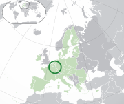 Mapa do Luxemburgo na Europa