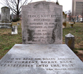 F. Scott and Zelda Fitzgerald's grave (close up)