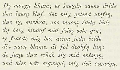 Première strophe de « Zueignung » transcrite dans Kürsten et Bremer 1910.