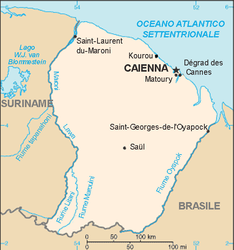 Guyana francese – Mappa