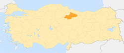 Разположение на Токат в Турция