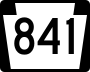 Pennsylvania Route 841 marker
