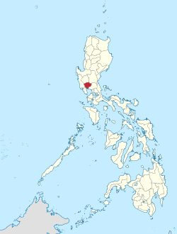 Mapa ning Kalibudtarang Luzon ampong Pampanga ilage