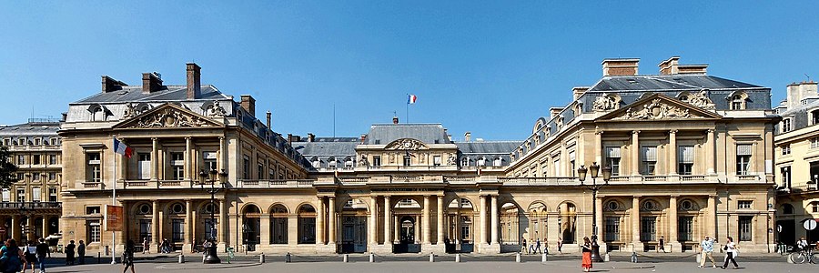 The south front of the Palais-Royal, with the Conseil d'Etat (Council of State) in the center
