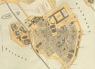 Gamla stan, Generalstabens Litografiska Anstalt 1899 genom Alfred Bentzer.