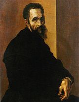 Michelangelo Buonarroti in einem Porträt von Jacopino del Conte