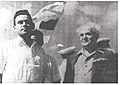 ראש השירות הימי גרשון זק מארח את דוד בן-גוריון בחיל הים, 1948.
