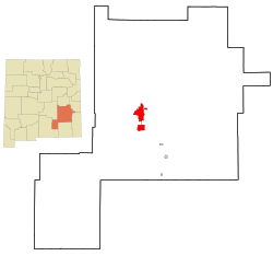Lokasi di negara bagian New Mexico.