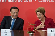 Mai 2015: Li møter Brasils president Dilma Rousseff.