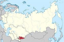 КиргРСР: історичні кордони на карті