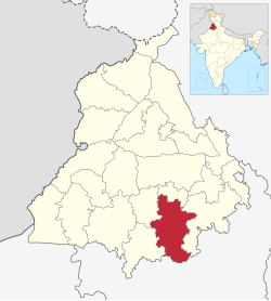 Location of സംഗ്രൂർ ജില്ല
