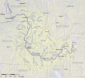 El río Snake —afluente del Columbia— forma parte de su frontera oeste con Oregón