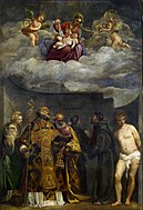 Tizian Marijino vnebovzetje, 338 x 270 cm.