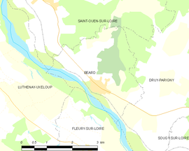 Mapa obce Béard