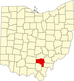 Elhelyezkedése Ohio államban