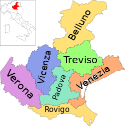Mappa provinciale del Veneto