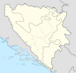Sarayevo li ser nexşeya Bosniya û Herzegovîna nîşan dide