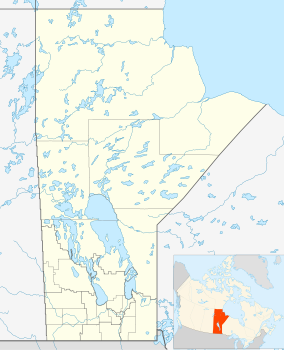 Map showing the location of Birds Hill Provincial Park