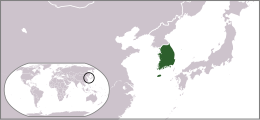 Coree d'u Sud - Localizzazione