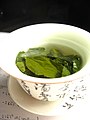 Green tea steeping in a zhong