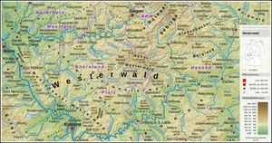 Übersichtskarte des Westerwaldes