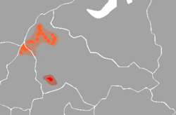 A fennmaradt manysi nyelvek elterjedése; északi és keleti