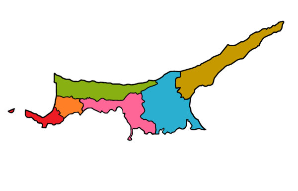 उत्तरी साइप्रसक खाली जिला नक्शा
