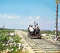 Dressin på jernbanen til Murmansk langs bredden av Onega 1916