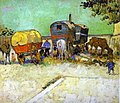 Sebuah kamp Gypsy dekat Arles, tempat tinggal van Gogh, sang pelukis
