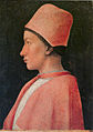 Francesco Gonzague, frère de Louis III, cardinal à l'âge de 16 ans Mantegna, tableau,1461