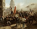 Målning av en scen från februarirevolutionen 1848.