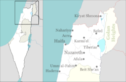 Положај на карти Израела