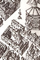 Piazza dell'Olio nella pianta del Buonsignori (1584); vi si vedono i due corpi del palazzo Arcivescovile, San Savalatore e, a sud-ovest, San Ruffillo